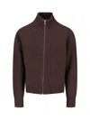 Berner Kuhl Brown Full Zip Wool Sweater In Brown