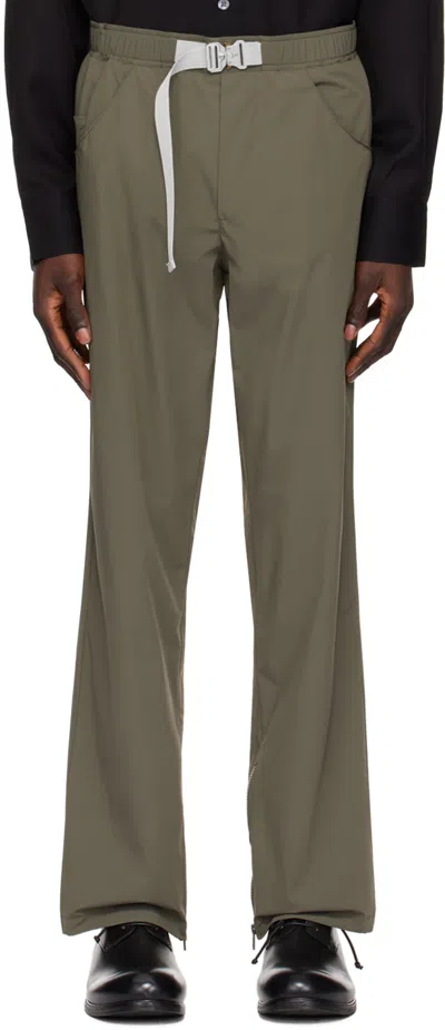 Berner Kuhl Khaki Buckle Trousers In 067 Rock