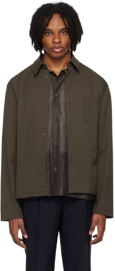Berner Kuhl Khaki Cordial Shirt In 031 Dark Olive