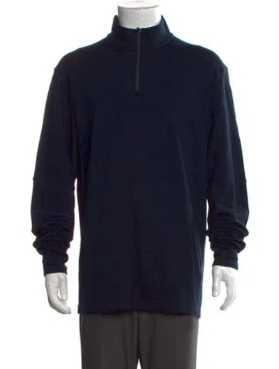 Pre-owned Berner Kuhl Merino Wool Mock Neck Pullover W/ Tags In Blue
