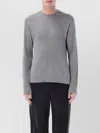 Berner Kuhl Silk Cotton Crewneck Long Sleeve Top In Gray