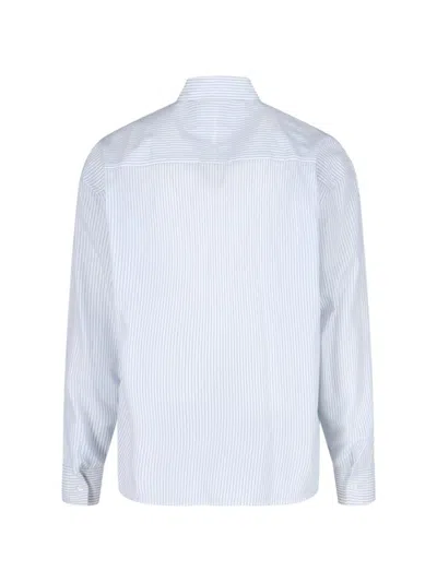 Berner Kuhl Sleepy Shirt Luxor Cotton Poplin Shirt - White/blue Stripes