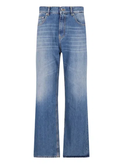 Berner Kuhl Faded Straight-leg Jeans In Blue