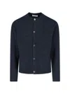 Berner Kuhl Blue Wool Cardigan In Blue