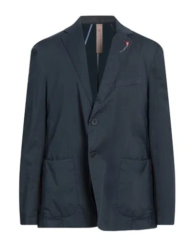 Bernese Milano Man Blazer Navy Size 46 Lyocell, Cotton, Elastane