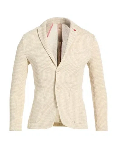 Bernese Milano Man Blazer Sand Size 44 Polyester, Cotton In Neutral