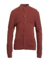 Bernese Milano Man Cardigan Brick Size 3xl Wool, Modal