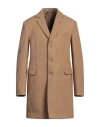 Bernese Milano Man Coat Camel Size 44 Polyester In Sand