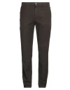 Bernese Milano Man Pants Dark Brown Size 40 Cotton, Elastane In Brown