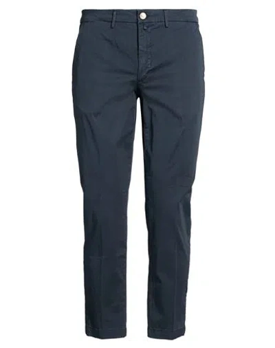 Bernese Milano Man Pants Midnight Blue Size 36 Cotton, Elastane In Black