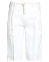 Bernese Milano Man Shorts & Bermuda Shorts Ivory Size 36 Linen In White