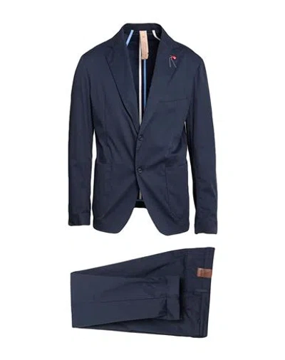 Bernese Milano Man Suit Midnight Blue Size 46 Cotton, Polyamide, Elastane