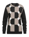 Bernese Milano Man Sweater Black Size L Wool, Modal