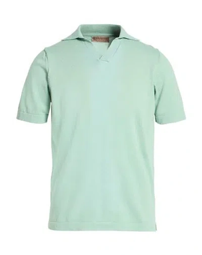 Bernese Milano Man Sweater Sage Green Size M Cotton
