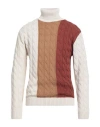 Bernese Milano Man Turtleneck Ivory Size Xl Wool, Modacrylic