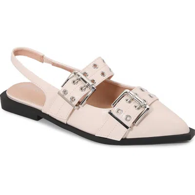 Berness Addison Slingback Flat In Beige