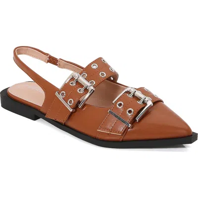 Berness Addison Slingback Flat In Camel