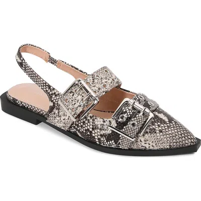 Berness Addison Slingback Flat In Snake