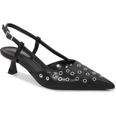 Berness Adeline Grommet Pointed Toe Slingback Pump In Black