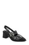 Berness Adrianna Double Buckle Slingback Pump In Black