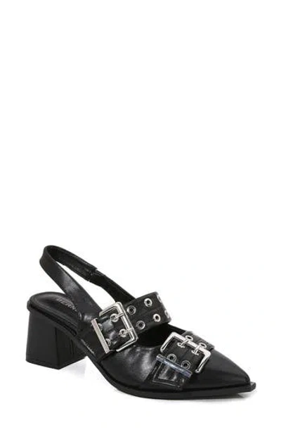 Berness Adrianna Double Buckle Slingback Pump In Black