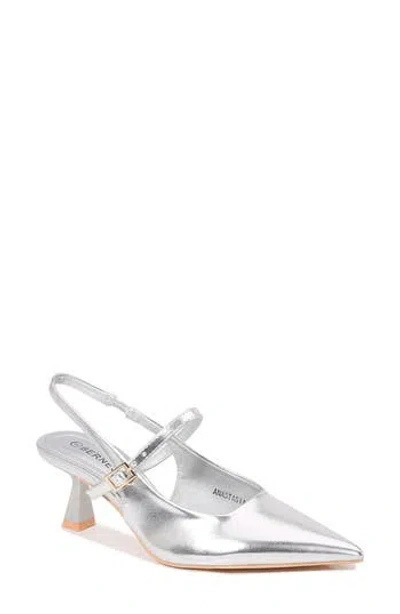 Berness Anastasia Slingback Pump In Silver