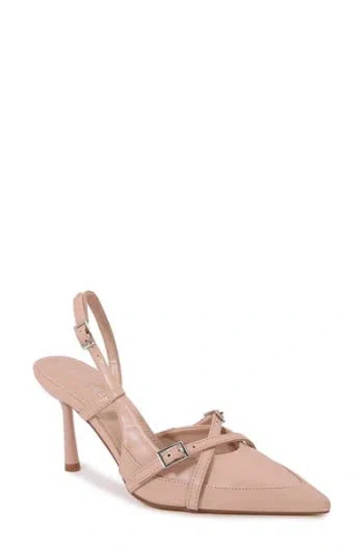 Berness Anderson Pointed Toe Slingback Pump In Beige