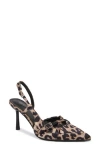 Berness Anderson Pointed Toe Slingback Pump In Leopard