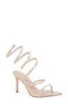 Berness Ankle Wrap Sandal In White