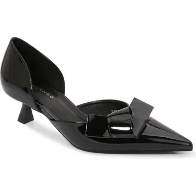 Berness Anne Pointed Toe Kitten Heel Pump In Black