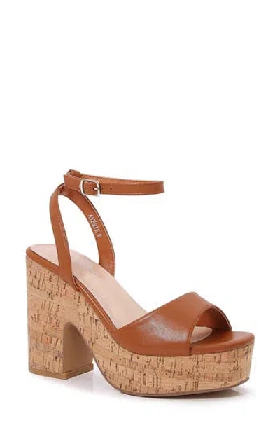Berness Averie Cork Platfrom Sandal In Brown