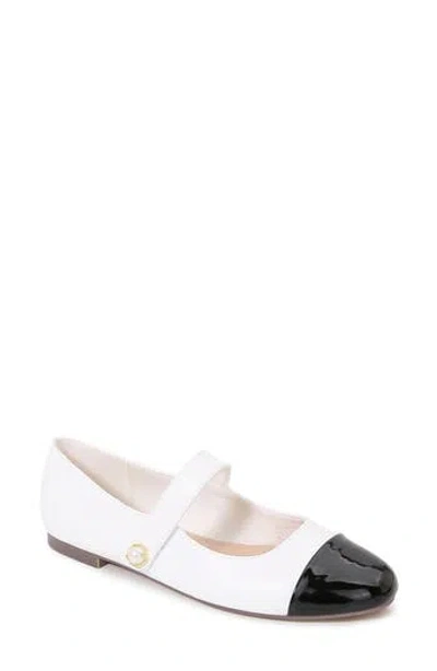 Berness Betsy Mary Jane Flat In White