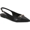 Berness Bit Slingback Flat In Black
