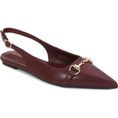 Berness Bit Slingback Flat In Burgundy