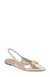 Berness Bit Slingback Flat In Gold