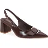 Berness Block Heel Slingback Pump In Brown