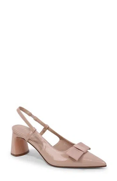 Berness Block Heel Slingback Sandal In Gold