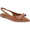 Berness Bow Slingback Flat In Brown