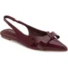 Berness Bow Slingback Flat In Burgundy