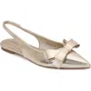 Berness Bow Slingback Flat In Gold