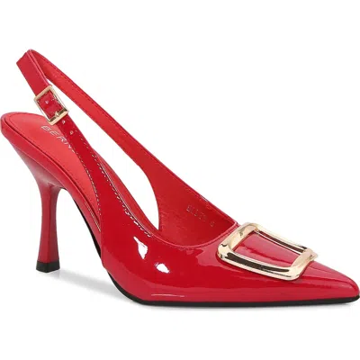 Berness Buckle Slingback Stiletto Pump In Red