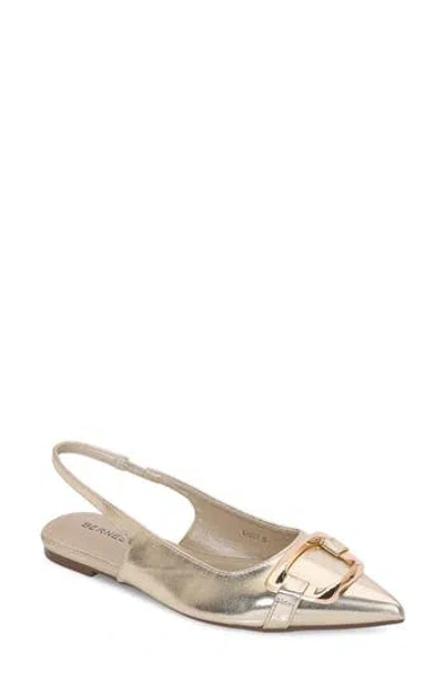 Berness Caeli Buckle Slingback Flat In Gold