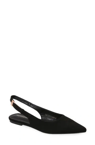 Berness Caitriona Pointed Toe Slingback Flat In Black
