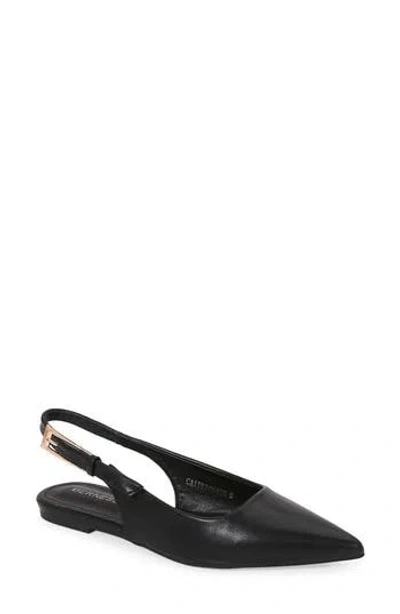 Berness Caitriona Pointed Toe Slingback Flat In Black