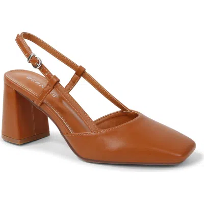 Berness Calla Faux Leather Slingback Pump In Camel