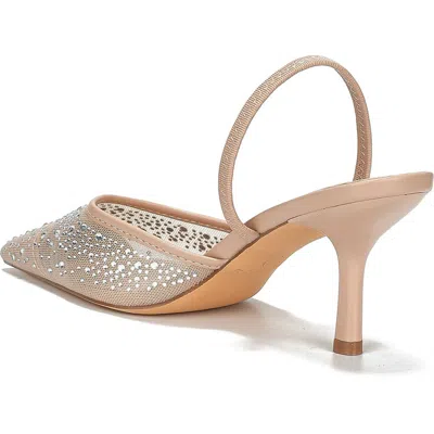 Berness Cara Rhinestone Mesh Pump In Neutral