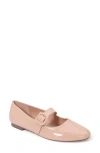 Berness Carmen Mary Jane Flat In Warm Beige