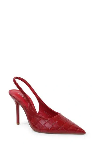 Berness Carmine Croc Embossed Faux Leather Slingback Pump In Red