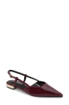 Berness Cass Pointed Toe Flat In Burgundy