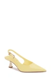Berness Cassandra Pointed Toe Slingback Pump In Yellow